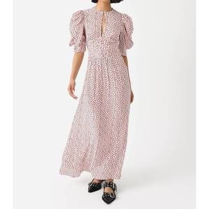 ROTATE | Dresses | New Rotate Printed Maxi Flowy Dress In Happy  Heartsbright White | Poshmark